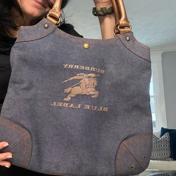 BURBERRY Blue Label Vintage Denim Tote Bag - Picture 3 of 13
